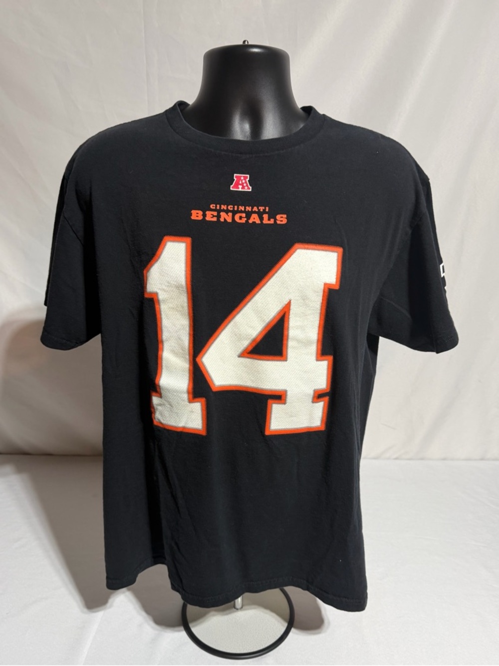 Vintage Cincinnati Bengals Andy Dalton #14 Jersey T-Shirt - Black Men’s Large